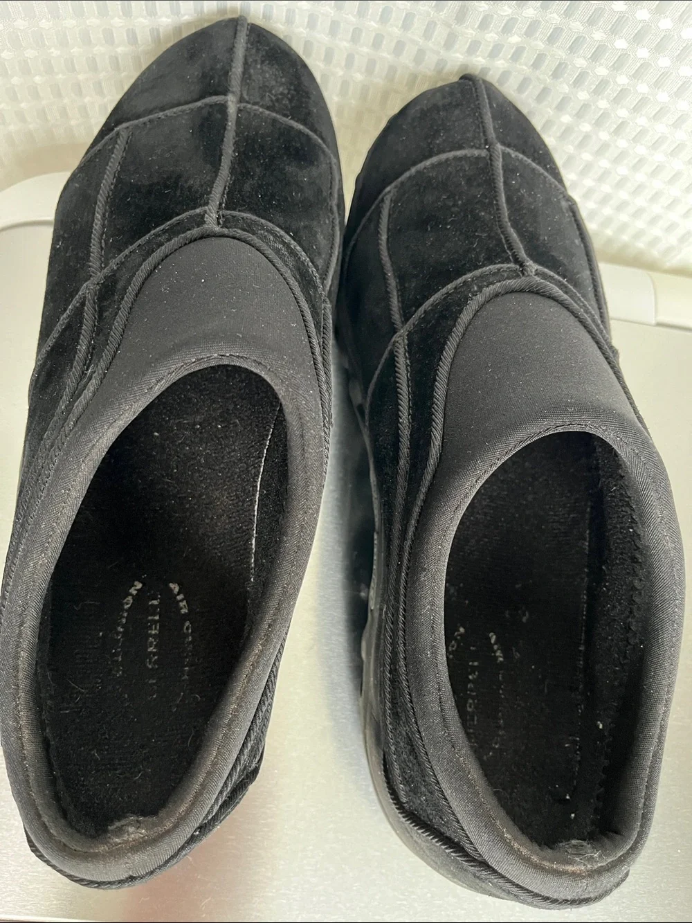 Merrell Jungle Moc Quad Black Suede Slip On Shoes Women 10 EU41 Comfort Casual
